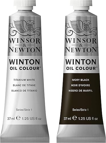 Miniatura 2 de Winton - Paquete de pintura al óleo con 1.3 fl oz de color blanco titanio y 1.4 fl oz (1.3 fl oz),