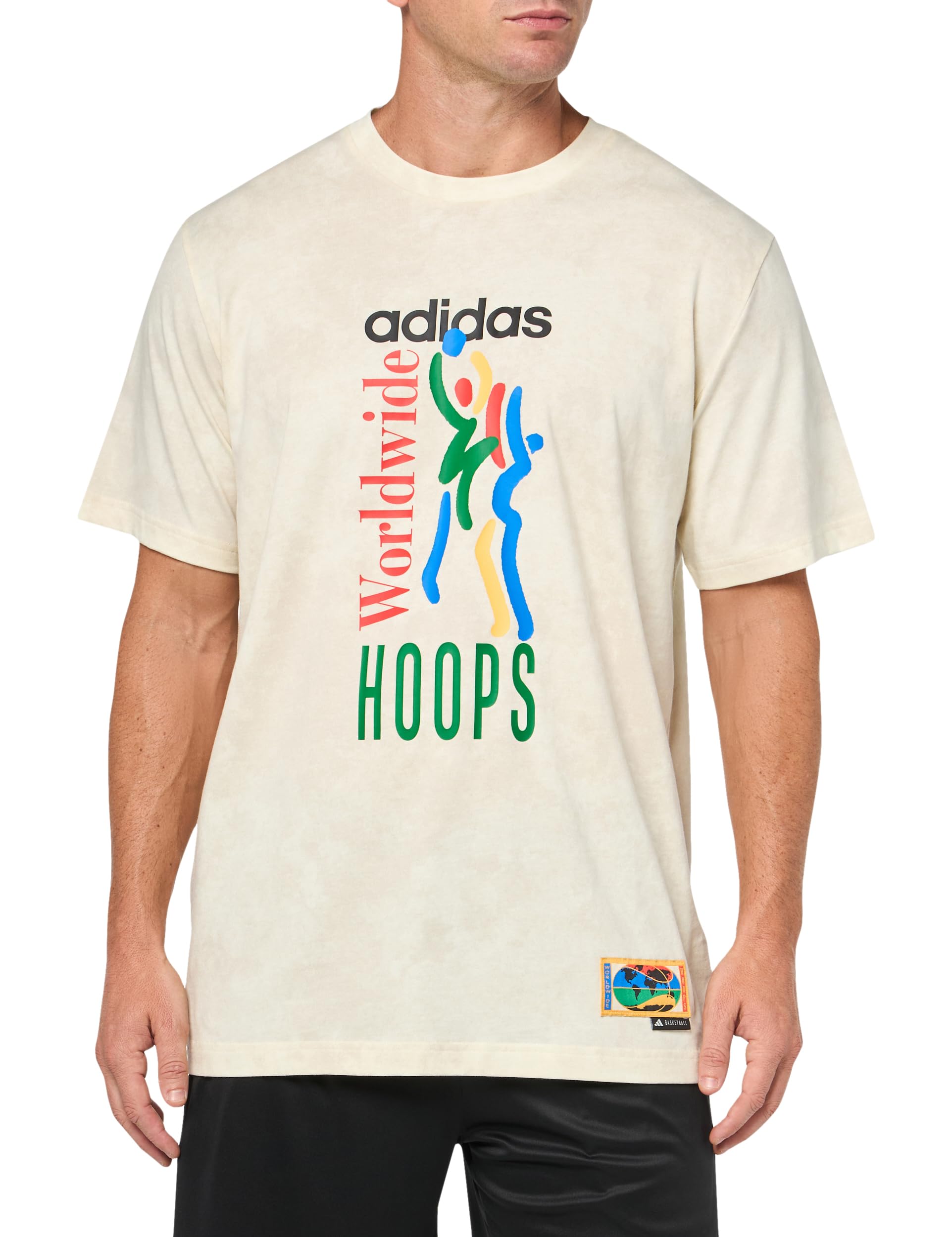 adidas Worldwide Hoops All Over Print Basketball T-Shirt Mężczyźni Worldwide Hoops All Over Print Basketball T-shirt