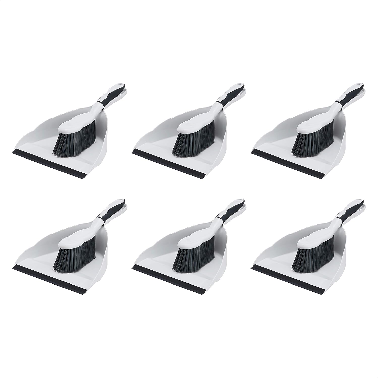 AmazonCommercial - Juego de cepillo y recogedor de 22,86 cm, paquete de 6