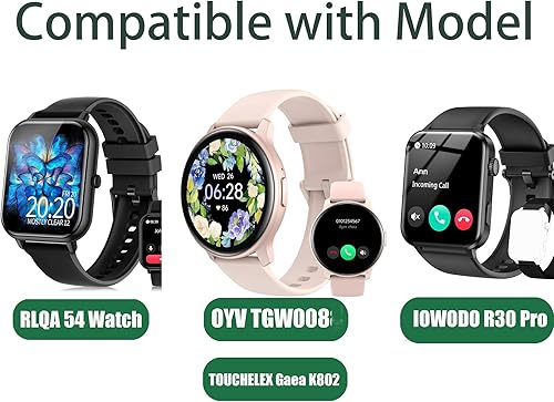 Miniatura 2 de Correas de reloj inteligente RLQA compatibles con 0.787 in, correa de repuesto de tela tejida de nailon transpirable compatible con IOWODO R30