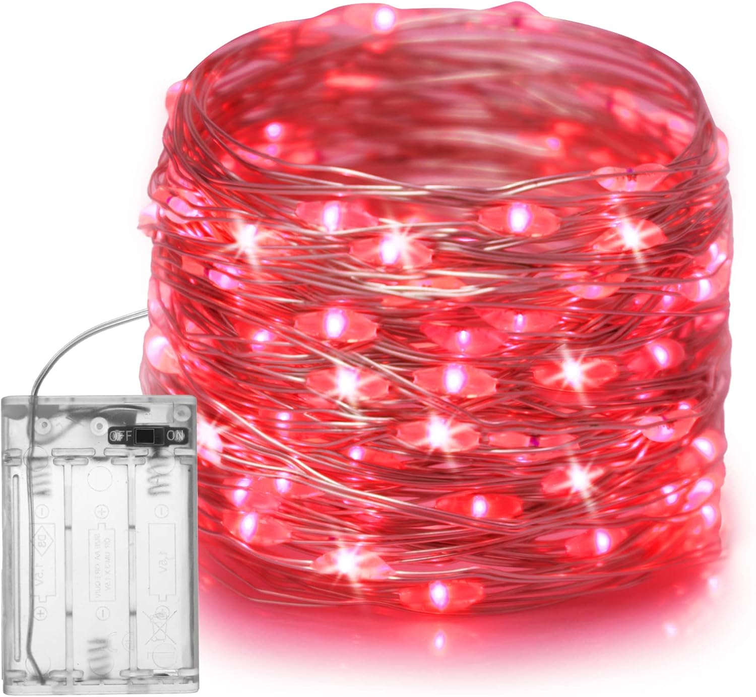 Fairy Christmas LED String Light Battery Operated, 10M / 100LED Red