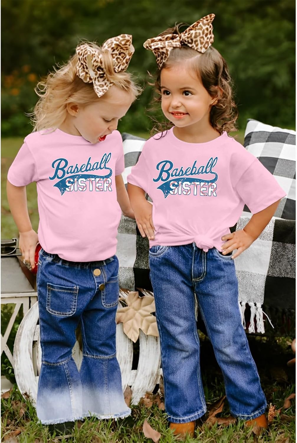 Toddler Baseball Sister Shirt Baby Girl Baseball Outfit Big Sister Shirt I'm Just Here for the Snacks Tee Top