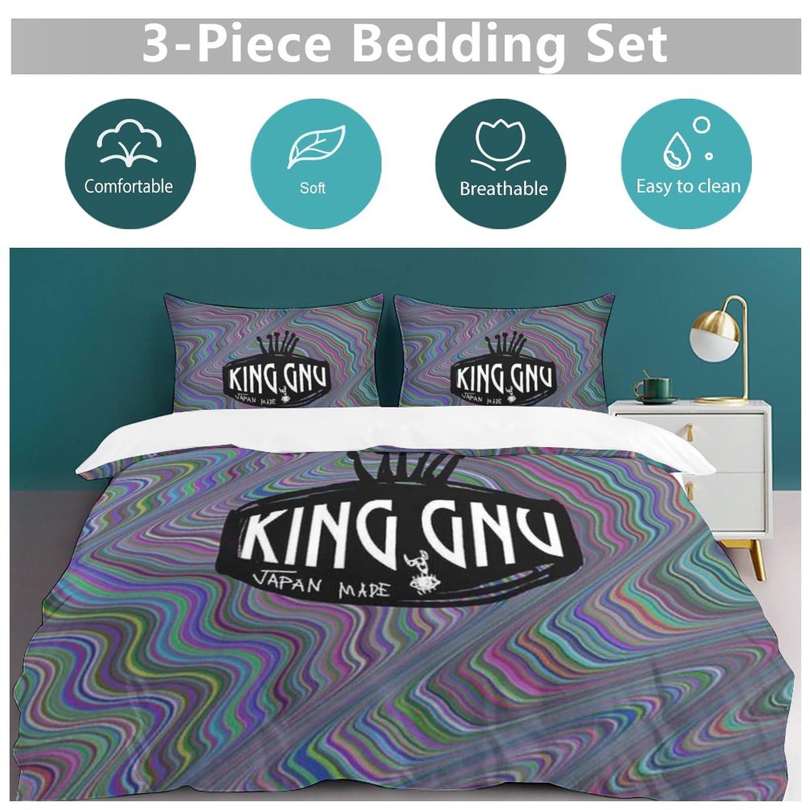 Amazon｜King Gnu キングヌー (7) 寝具 3ピース 複数のサイズ オール 