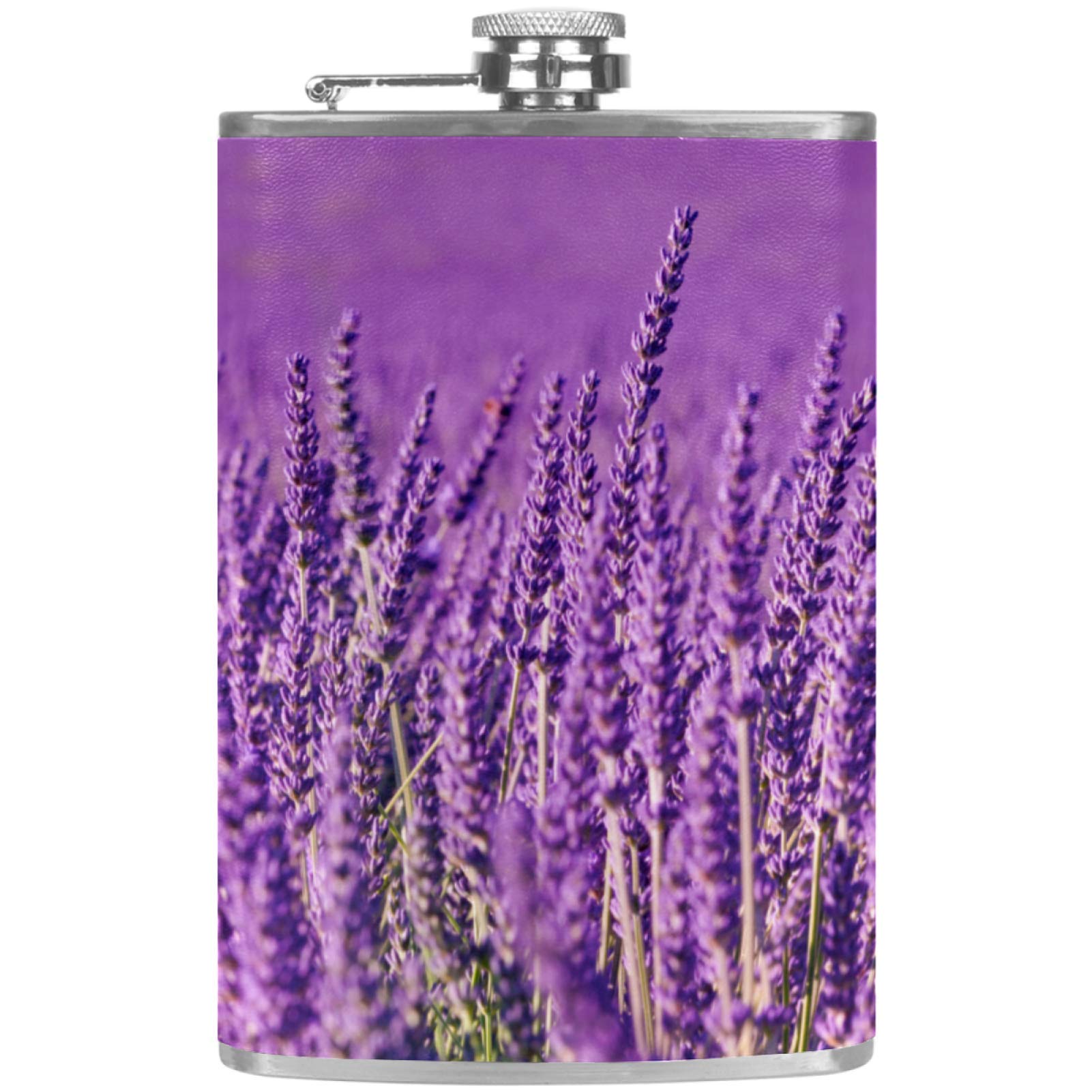 Flasque à whisky en cuir lavande le cadeau idéal avec entonnoir pour fête et bar
