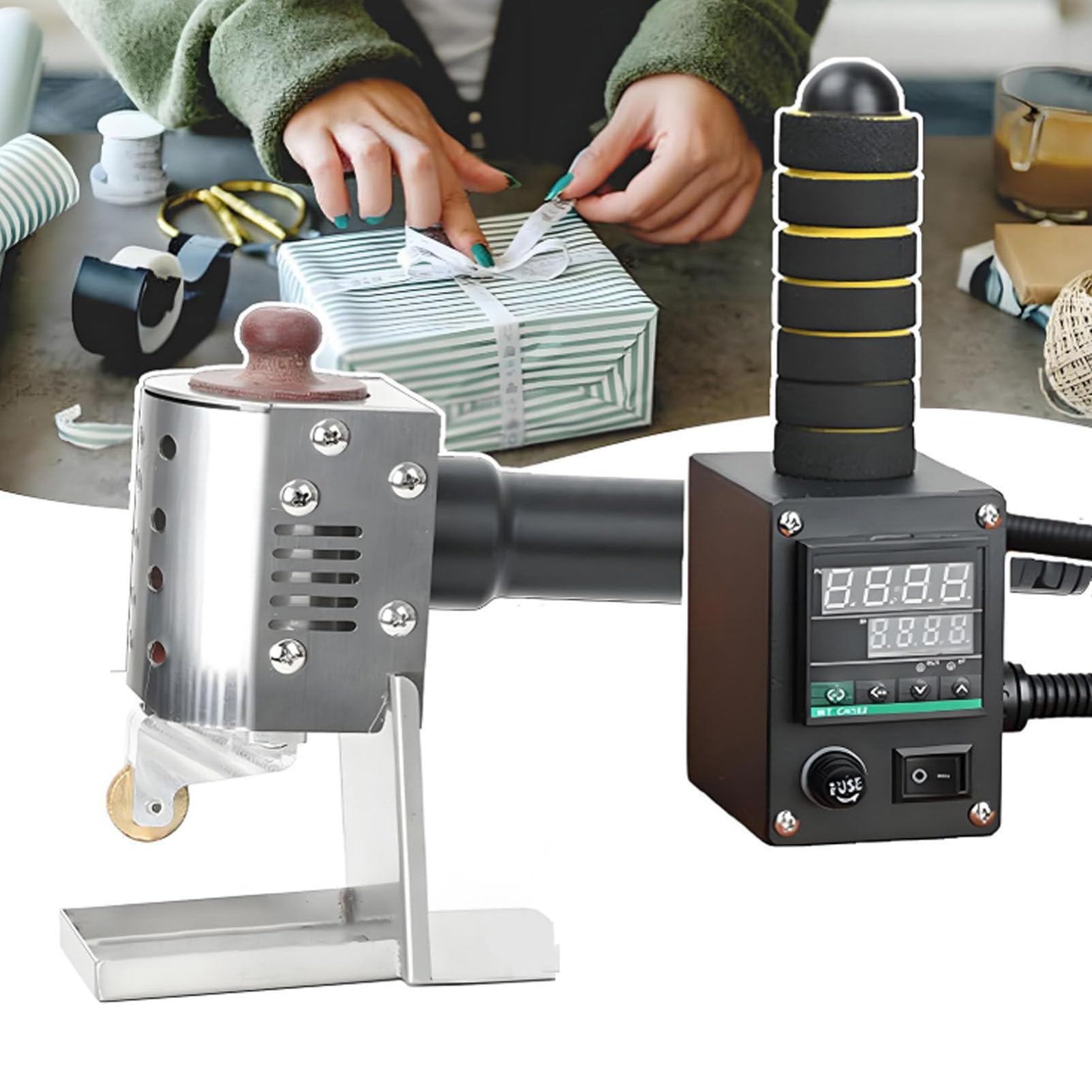 Distributore di colla a caldo, Macchina per incollaggio di laminazione per riscaldamento commerciale per tessuto, imballaggio, incollaggio di pelletteria, rivestimento a rulli 150ML-20mm