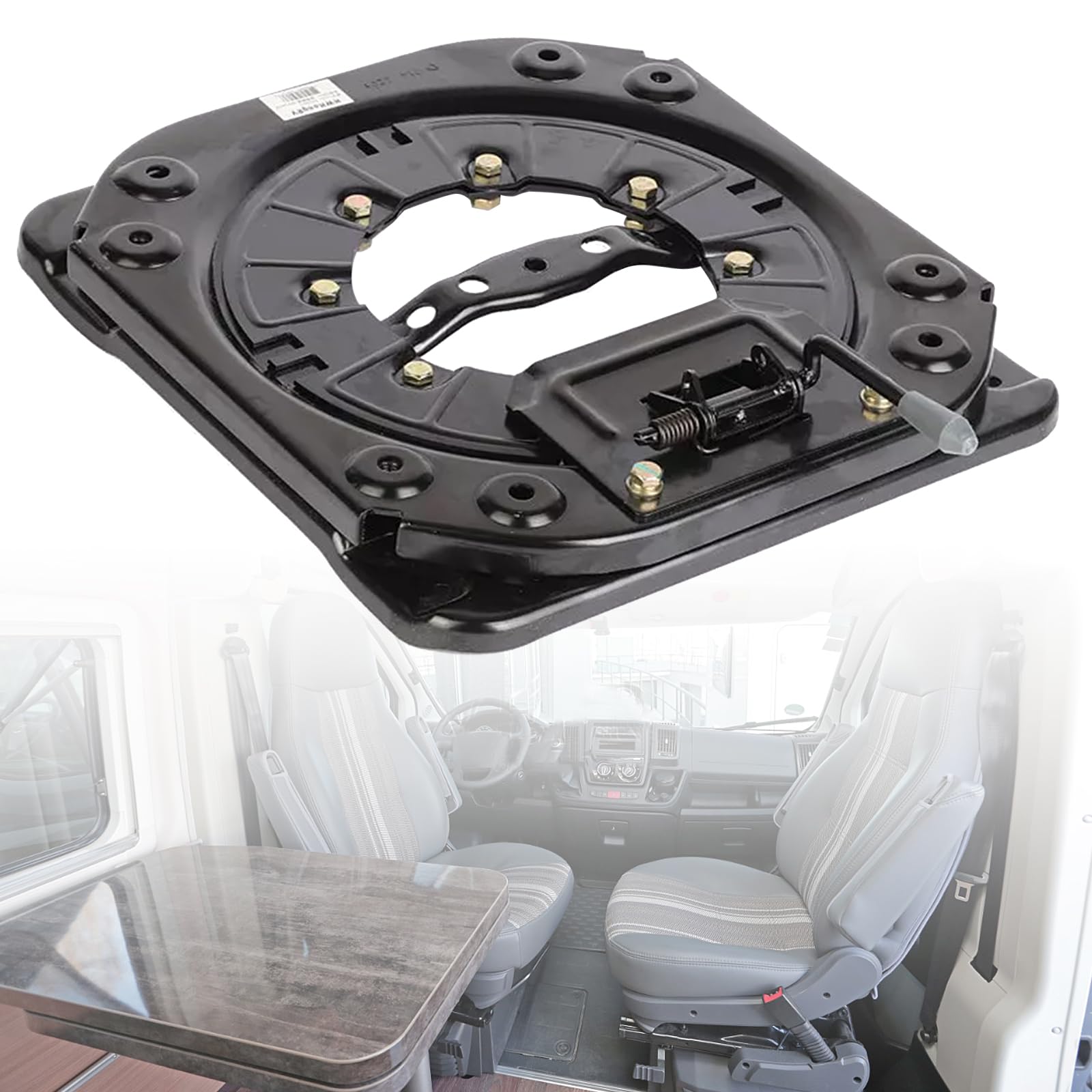 Wohnmobil Sitzdrehteller, universeller Drehteller für Wohnmobilsitze, 360° drehbar mit 4-Wege-Autositzdrehteller, Autositzmodifikation für Wohnwagen, Van, Wohnmobil