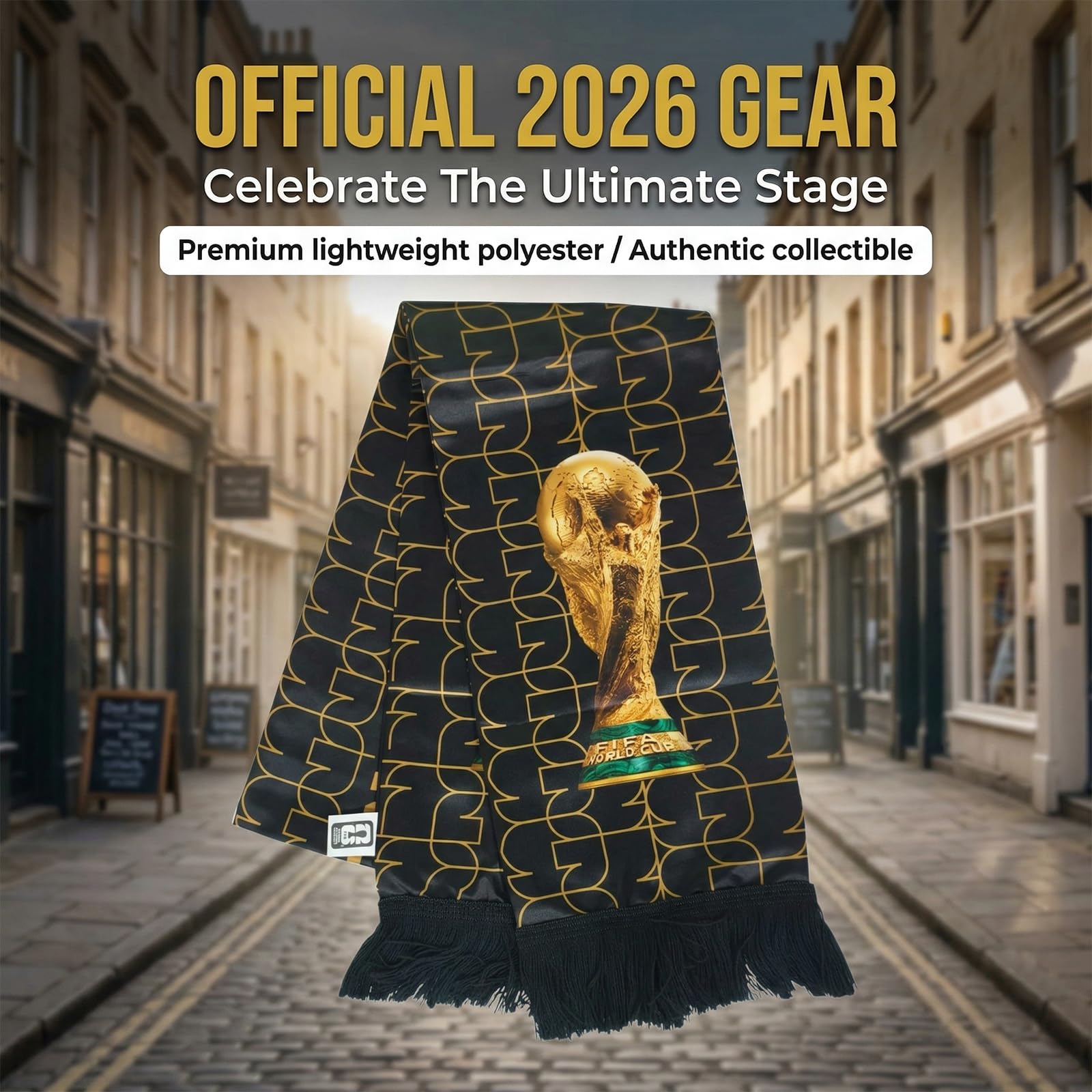 Trofeum Świata, FIFA World Cup 2026 Edition, wysokiej jakości poliestrowy szalik trofeum dla fanów, odzież dla fanów na wszystkie mecze Mistrzostw Świata 2026