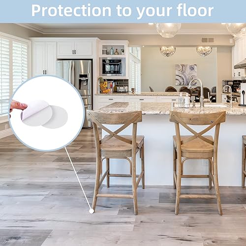 Miniatura 9 de Almohadillas de fieltro para muebles, paquete de 10 almohadillas autoadhesivas, almohadillas de fieltro cortables para silla, almohadillas