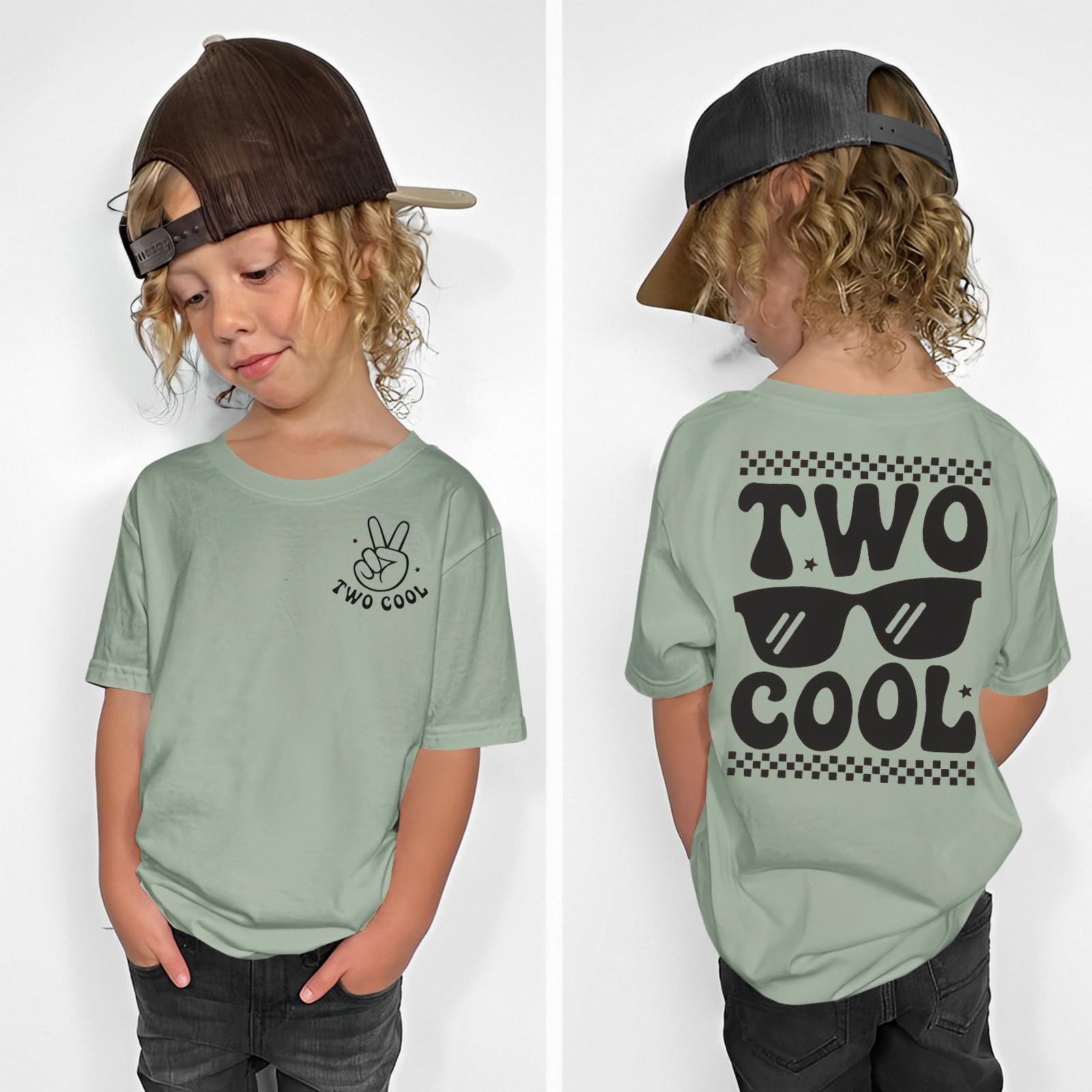 Camiseta para niño de 2 cumpleaños, camiseta para niños pequeños con letras impresora segundo cumpleaños camiseta verano manga corta niño traje de promoción de algodón camiseta de bebé