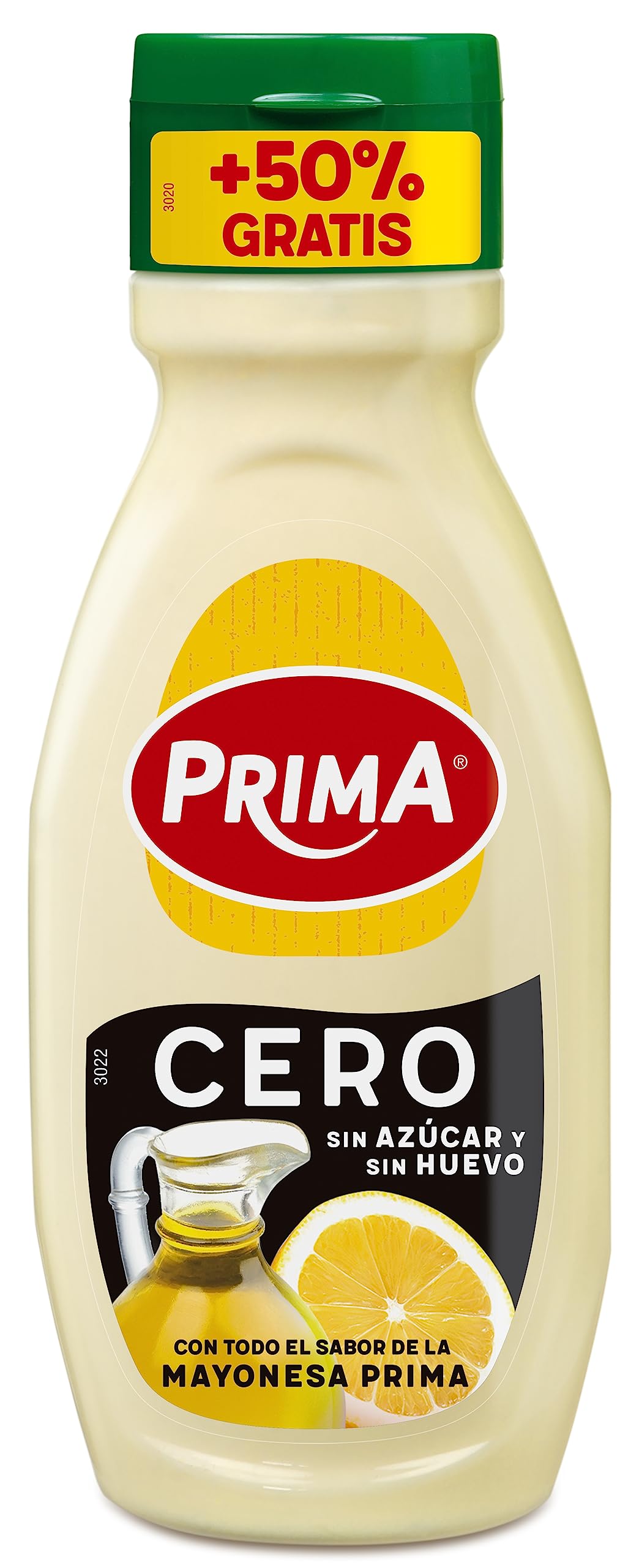 Prima Mayonesa vegana sin huevo sin azúcar 255ml 140ml gratis
