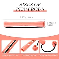 Vista 2 de WILLBOND 48 piezas de varillas de plástico rosa permanente larga variedad para el cabello Perm Rods Hair Curling Roller Accesorios para mujeres