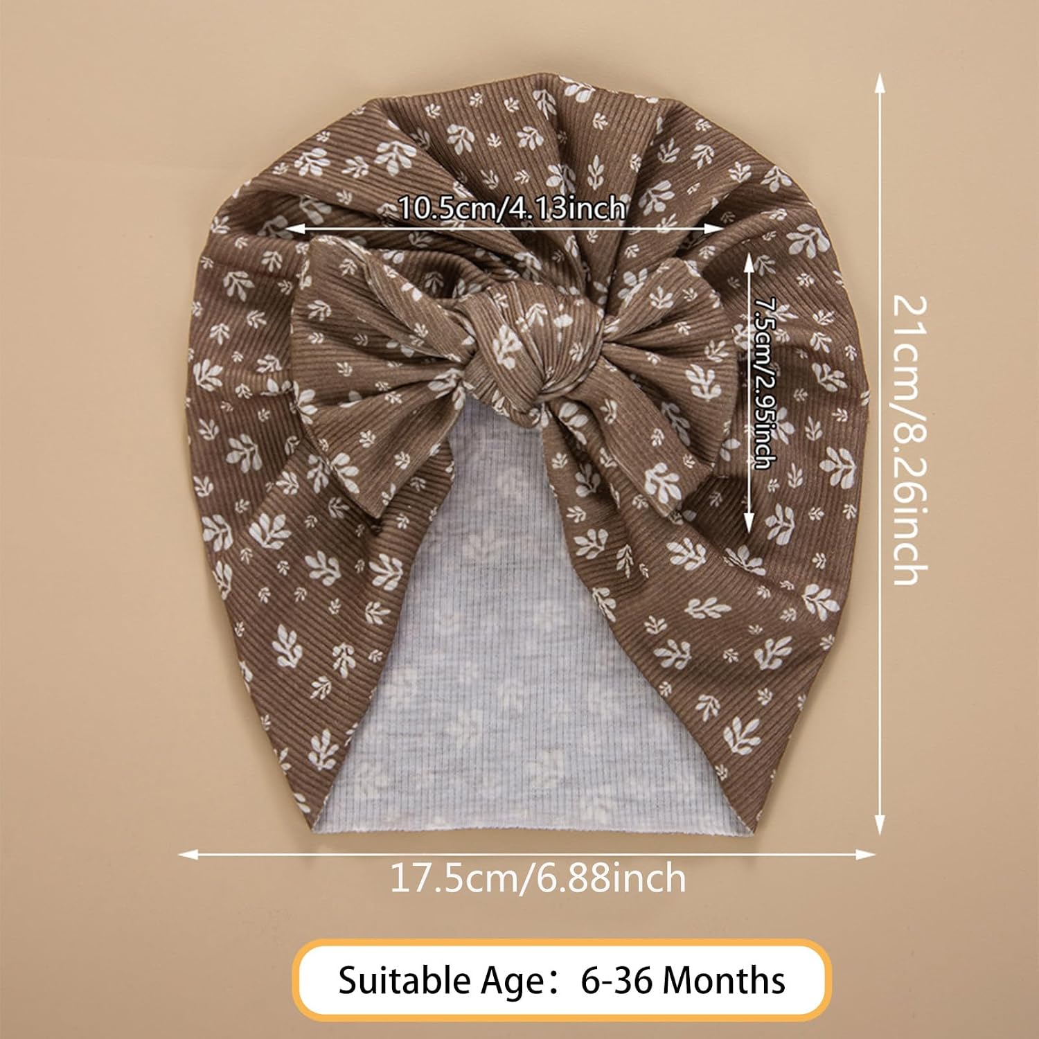 Baby Girls Hair Bow Knot Turban Hat Newborn Hospital Hats Infant Toddler Head Wrap Beanie Cap