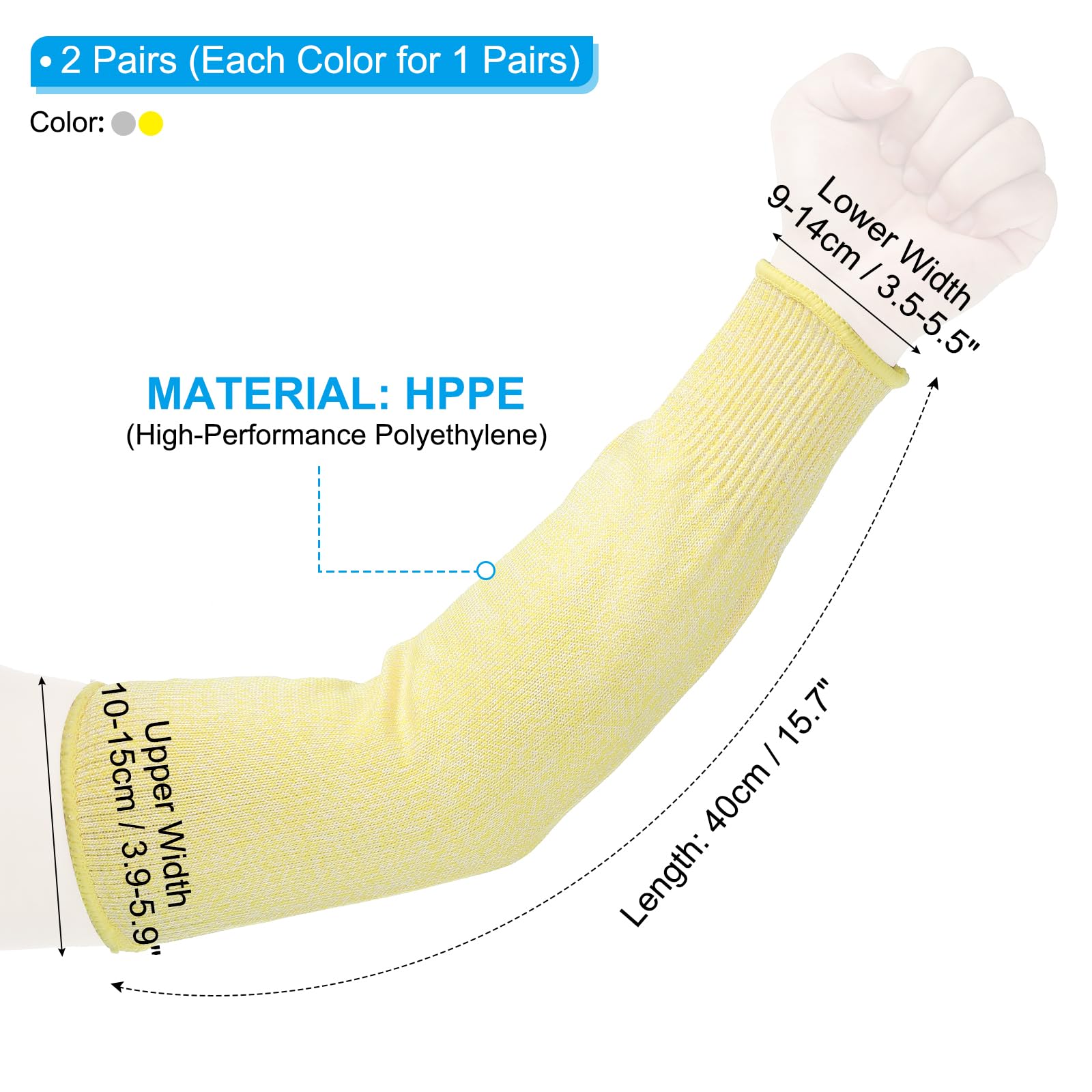 PATIKIL 16 Inch Cut Resistant Sleeve - Image 2