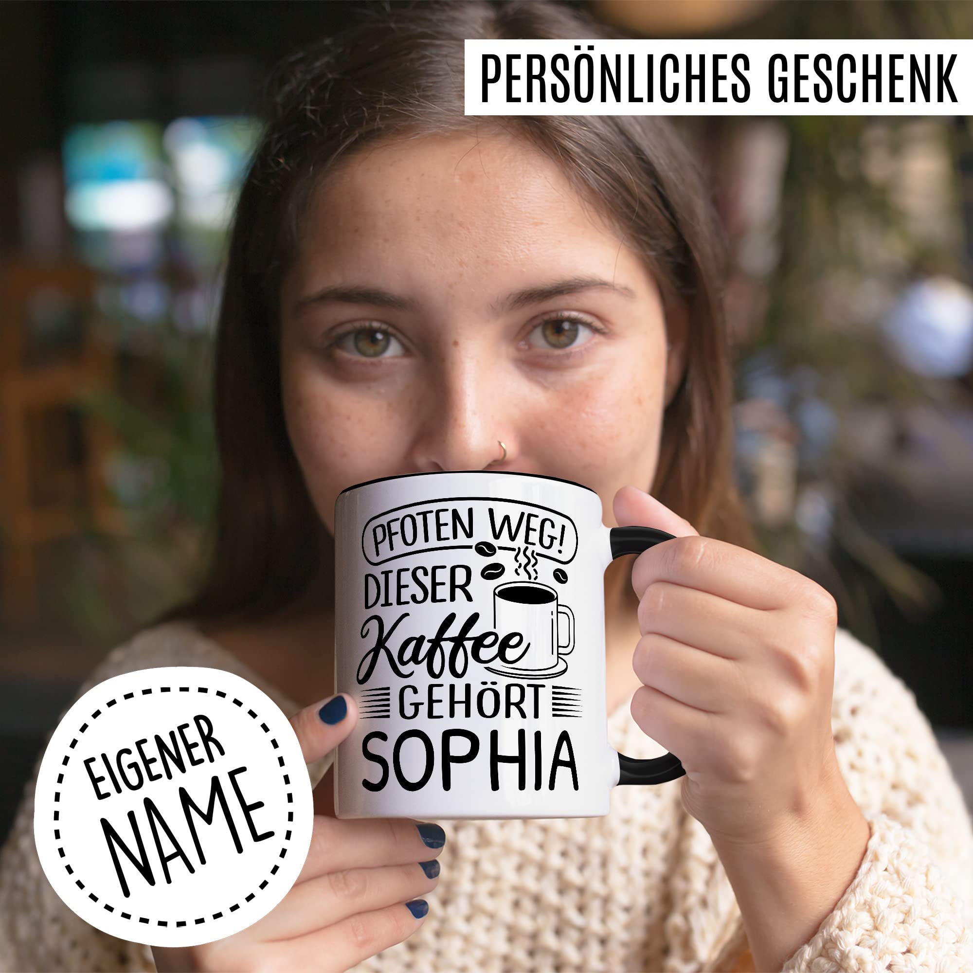 Tazza Personalizzata Pagma 'Zampe Weg! Questo Caffè Appartiene A [Nome]', 330 Ml, Bianca, Stampa Fronte/retro, Lavabile In Lavastoviglie