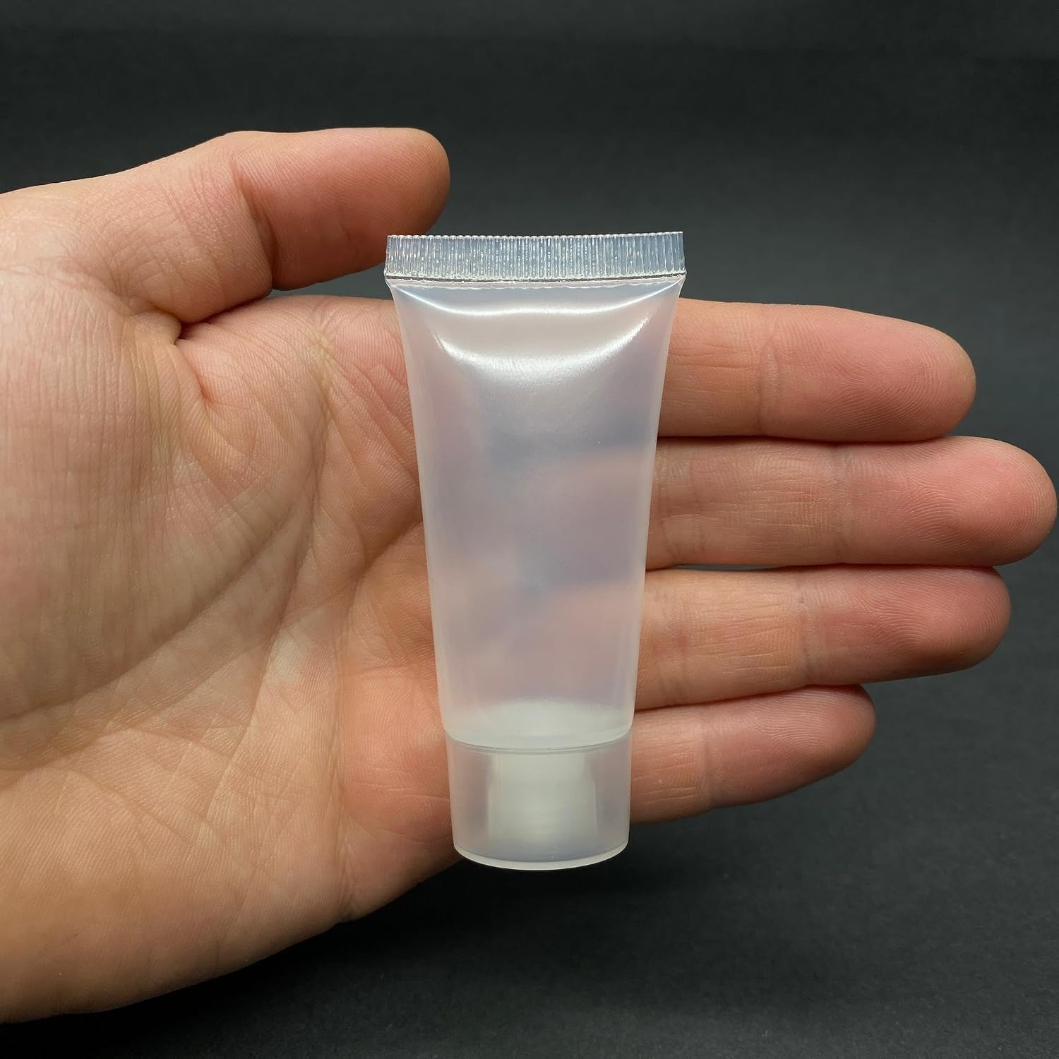 Şeffaf Boş Krem Tüpü 20ml, Vidalı Kapaklı Merhem Tüpü, Şeffaf Lipgloss Tüp 20 ml x 3 Adet