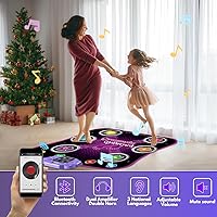 Vista 2 de Alfombrillas de baile para niños de 4 a 8 años, tapete de baile con Bluetooth, música integrada, melodías de 3 idiomas, 5 modos, alfombrillas