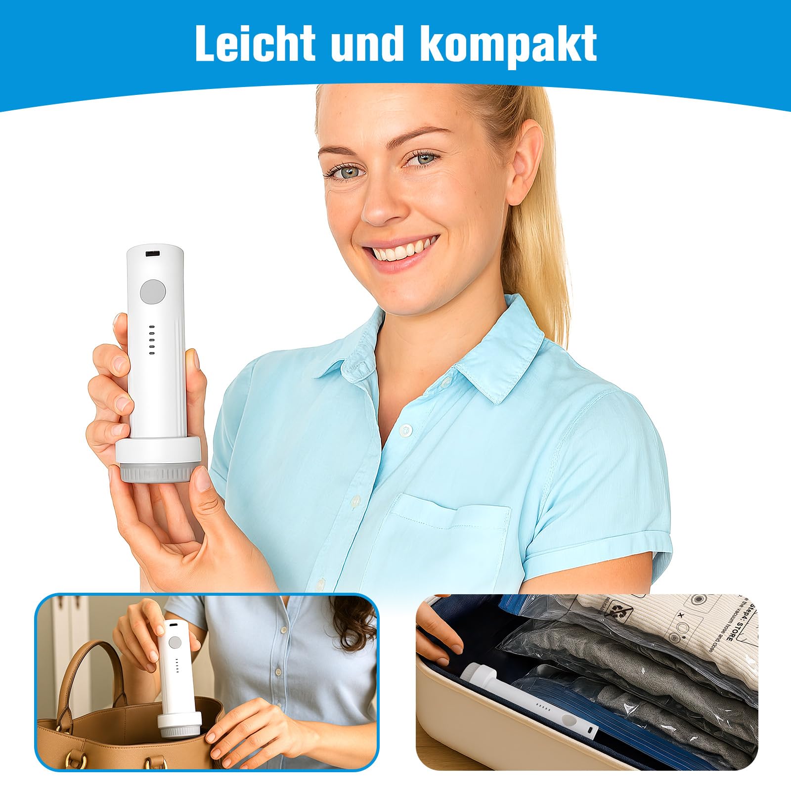BoxLegend Vakuumbeutel für Kleidung & Bettdecken mit Vakuumpumpe, 25 Stück Vakuumierbeutel 2 Jumbo + 3 Extra Groß + 7 Groß + 7 Mittel + 6 Kleine, Perfekt für Reise & Lagerung Aufbewahrungstasche
