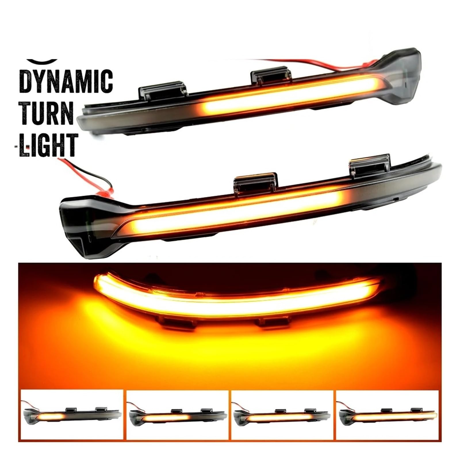 Indicatore Di Direzione Dinamico Per Golf 7 MK7 7.5 Per GTI R Sportsvan Per Touran L II 2 Pezzi Indicatore Direzione Dinamico Specchietto Laterale A LED Laterale Destro(Crystal white)