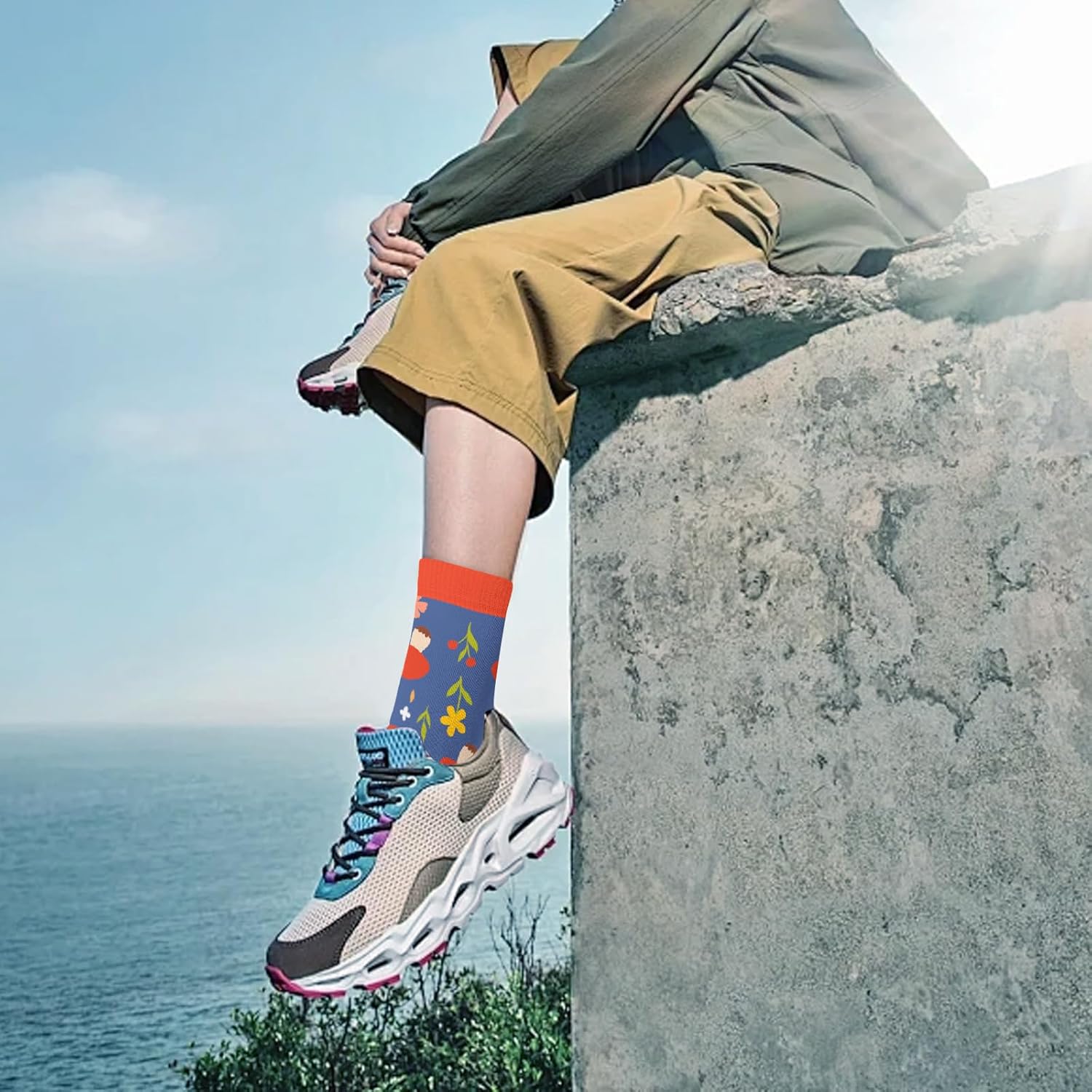 5 Pairs Cute Socks Set Gifts For Women Men,Funny Novelty Crew Casual Sock - Image 7