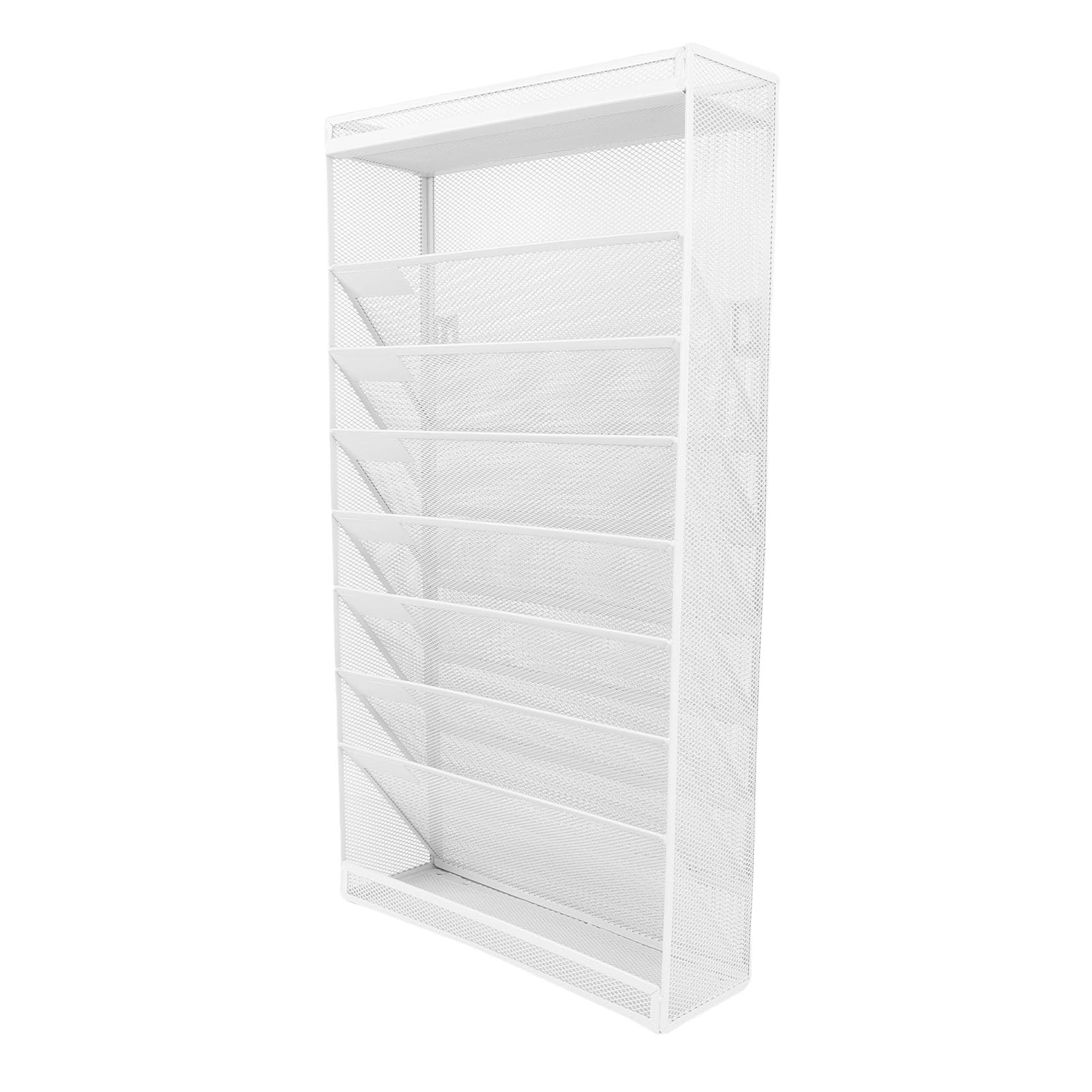 Scaffale Portaoggetti Laterale da Scrivania, Scaffale con Rotelle in Rete di Ferro Resistente, Carrello Portaoggetti con 4 Ruote Universali e Scomparti Multipli per Ufficio, Casa, Scuola