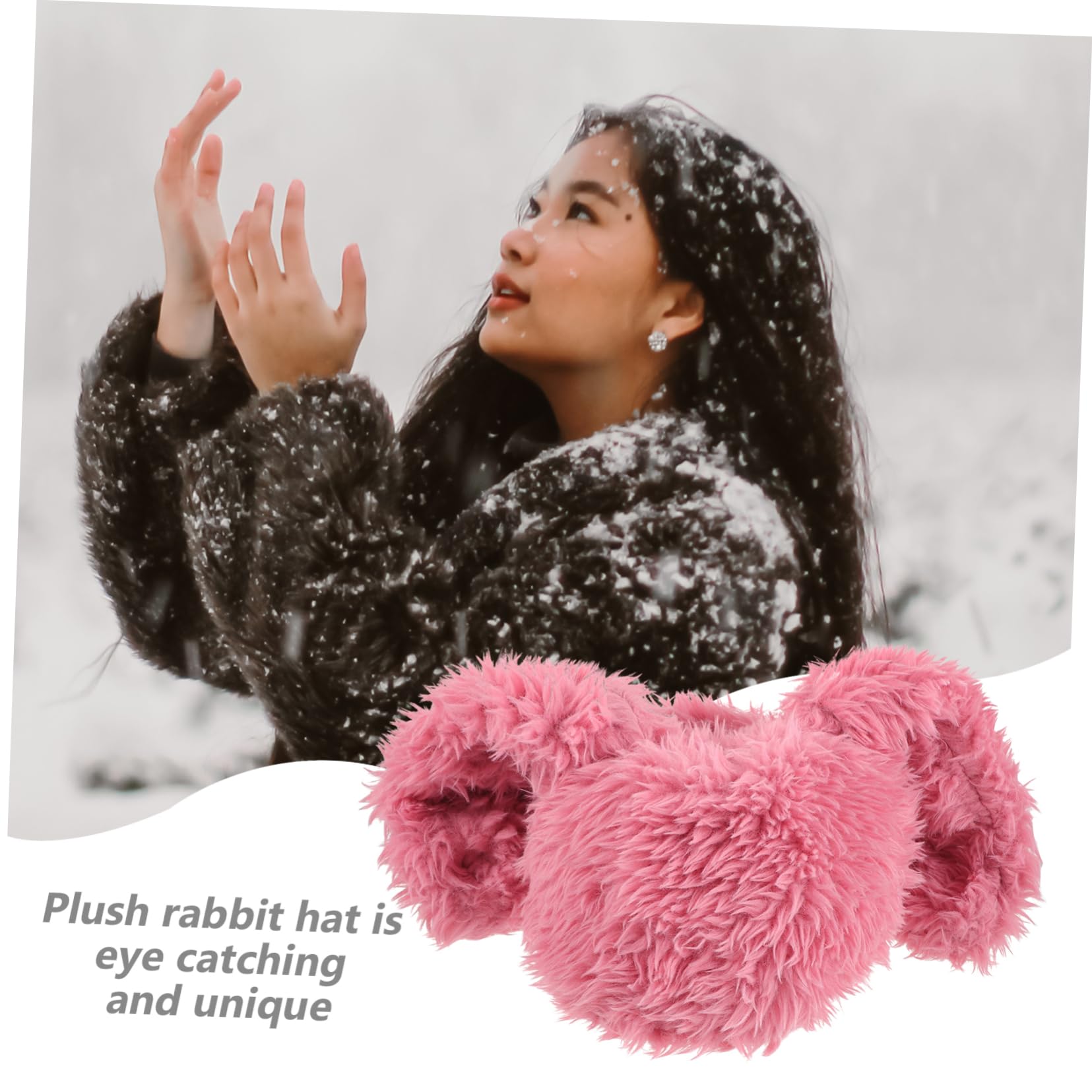 gorro de conejito de orejas largas sombrero de peluche con disfraz de conejito tiara sombreros sombrero de rendimiento de traje de fiesta paseo sombrerería maquillaje ropa