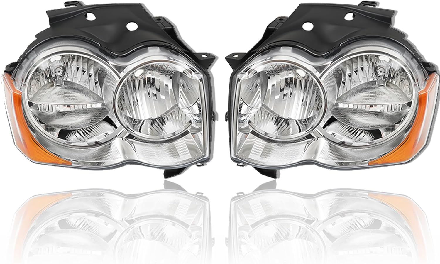 munirater 1 Pair Headlights for 55157483AE 55157482AE Headlamp Assembly 2008-2010 Driver and Passenger Side RH&LH