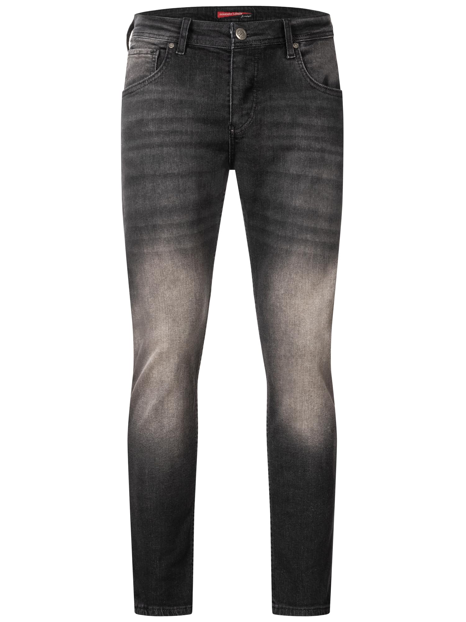 Lorenzo Loren Jeans Herren Hose Regular Fit Used-Look Denim M17 | Herrenjeans mit geradem Bein, lange Jeanshose für Alltag und Freizeit