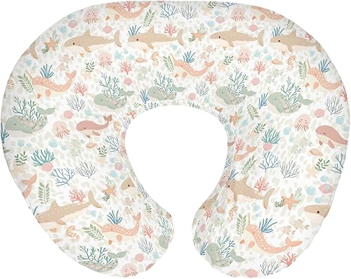 Miniatura 12 de Blue Sharks - Fundas de almohada de lactancia para niños y niñas, fundas de almohada de lactancia con animales marinos y océanos, almohadas