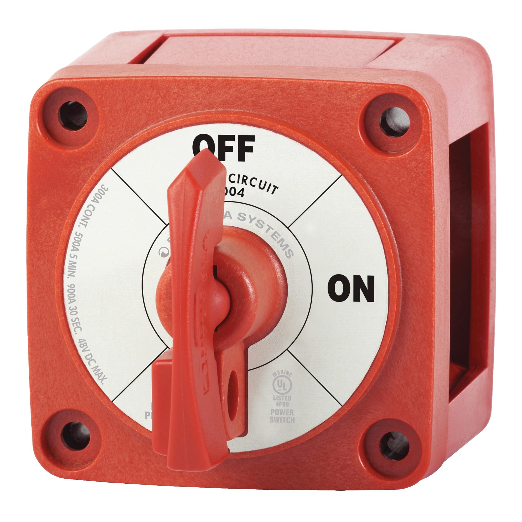 Blue Sea Systems Mini interruttori per batterie serie m, 300 A, rosso e nero