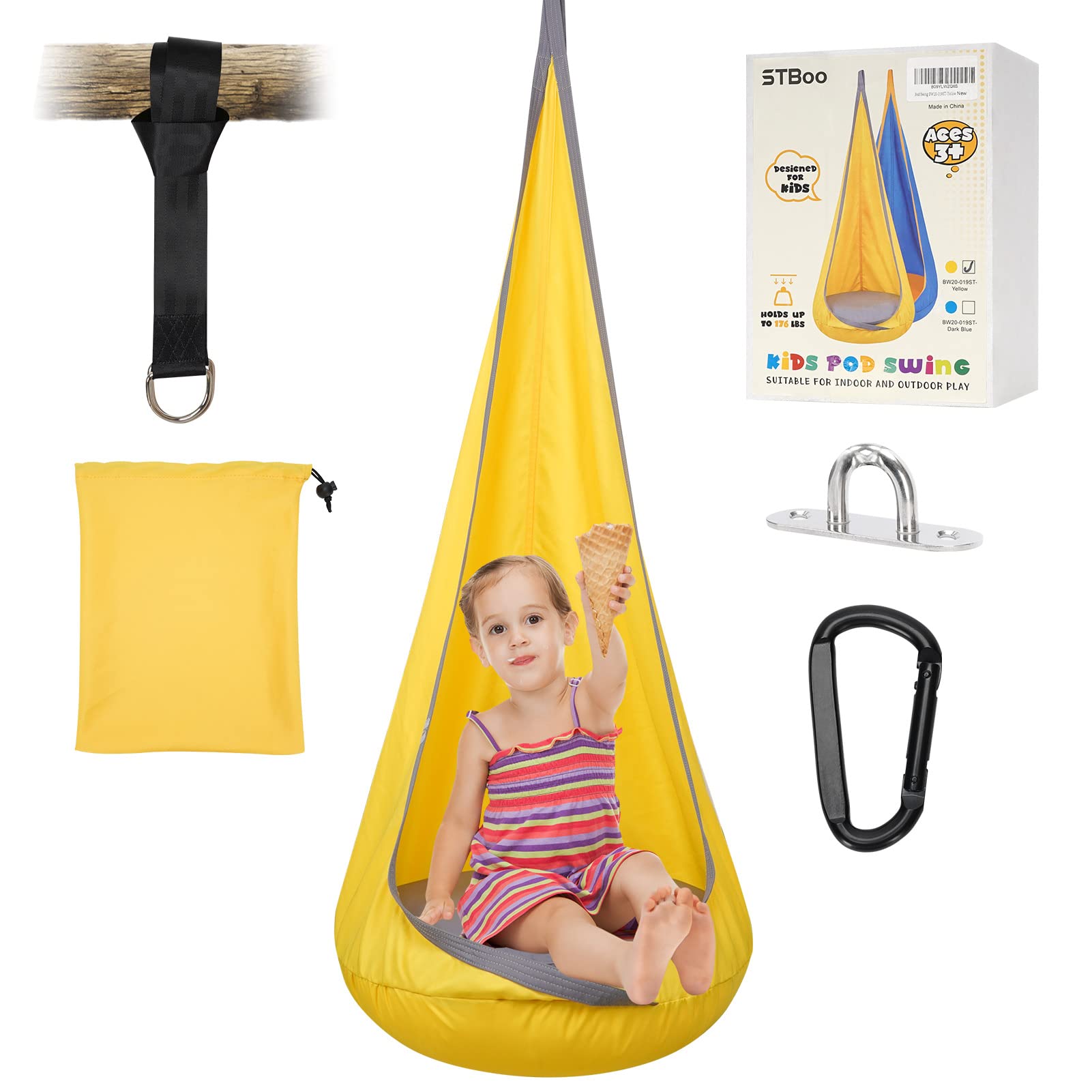 Buy Swing Pod Chair for Kids, Hanging Sensory Swing Hammock with