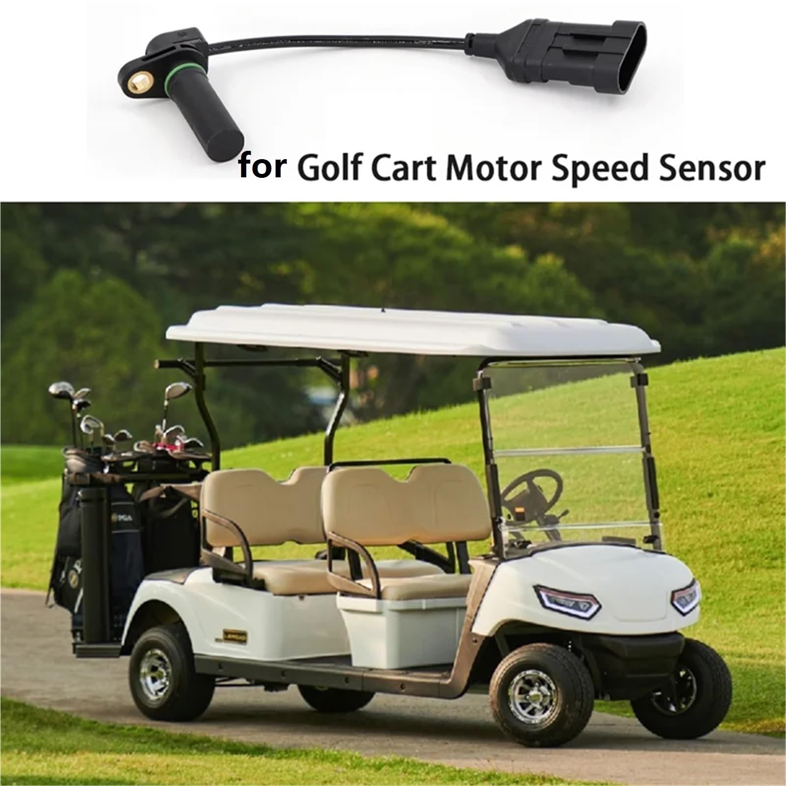 Czujnik prędkości koła Pasuje do EZGO RXV 2008- i nowszych, elektryczny, pasuje czujnika prędkości silnika wózka golfowego – modeli 614252, 612741 Czujnik licznika kilometrów