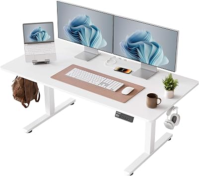 YIHAYO 48 x 24 Inches One-Piece Low Height Standing Desk for Kids, White