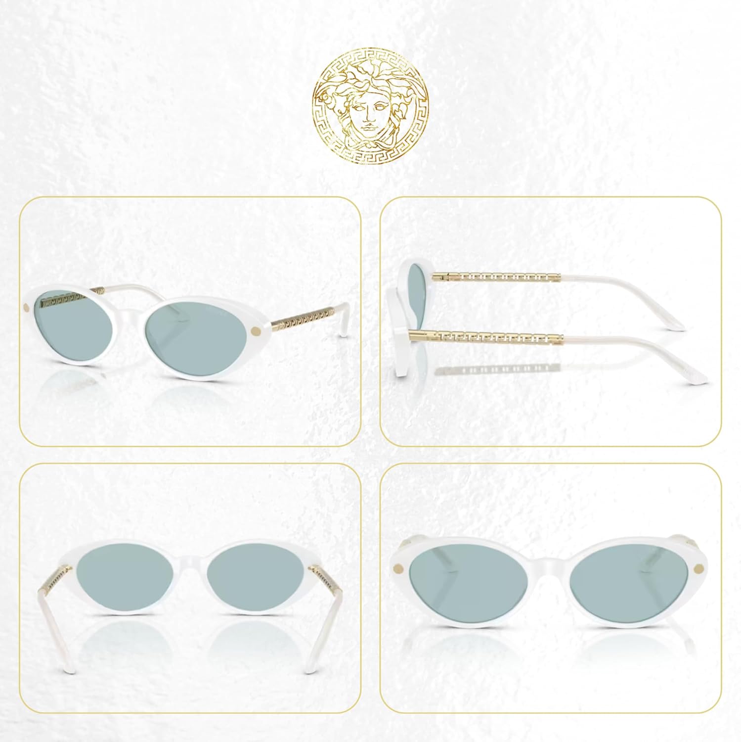Versace VE4469 54MM Oval Sunglasses for Women +BUNDLE with ACCESSORY EYEWEAR KIT