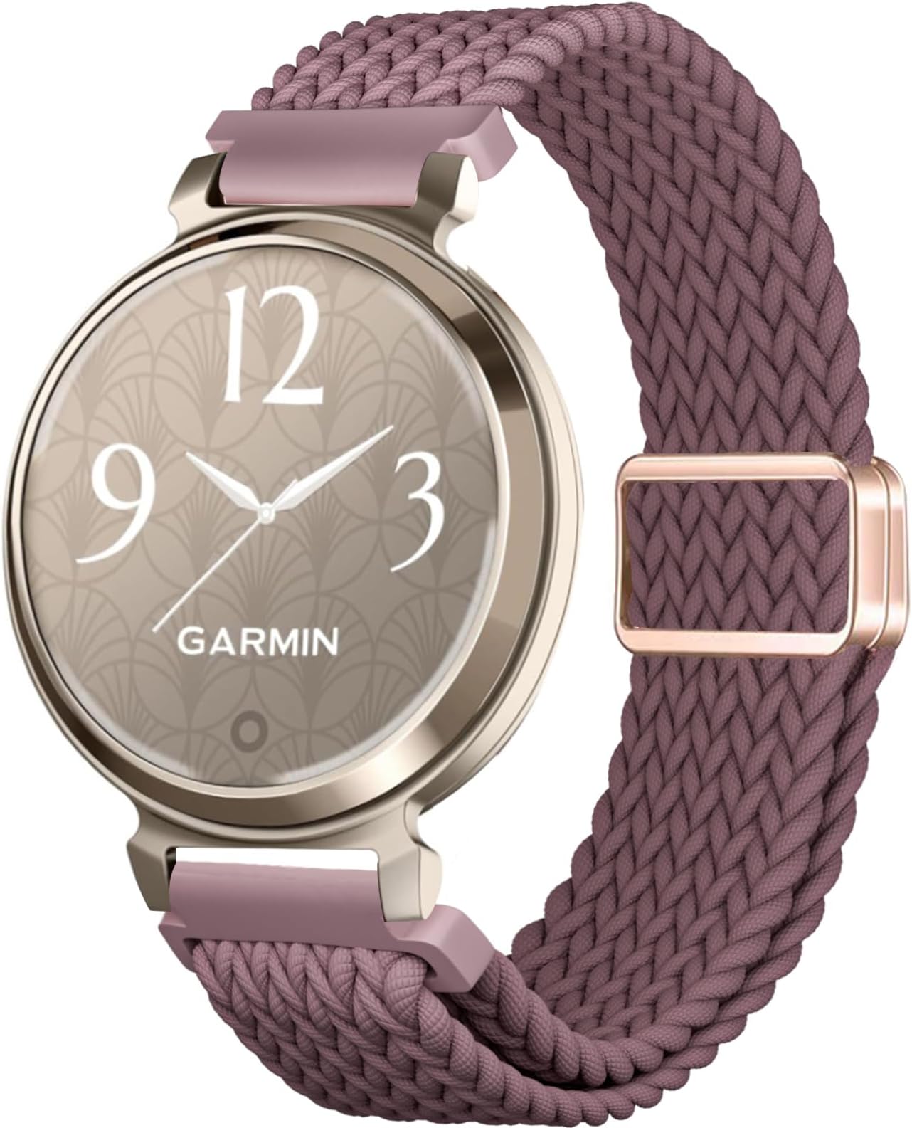 Magnetic Braided Watch Bands Compatible with Garmin Lily 2/Lily 2 Classic/Active, Loop Stretchy Nylon Elastic Fabric Strap for Garmin Lily 2 Women