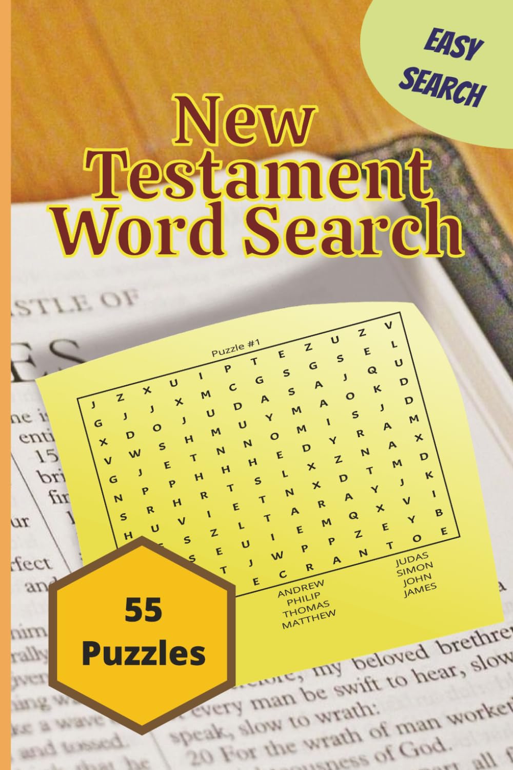 New Testament Word Search: 55 Inspiring Puzzles For Bible Lovers of All Ages
