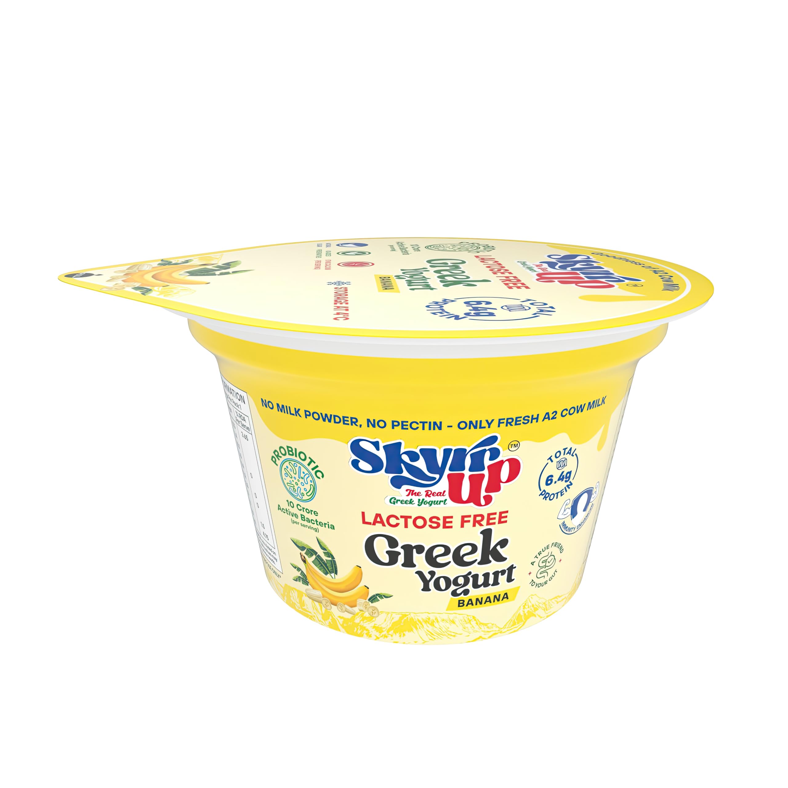 Skyrrup High-Protein Icelandic Banana Greek Yogurt- 85 GM | Fat-Free | No Added Sugar