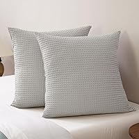 Vista 47 de PHF Fundas de almohada ultra suaves con tejido de gofre, tamaño King, sin inserto, paquete de 2 fundas de almohada de 20" x 36", fundas de almohada