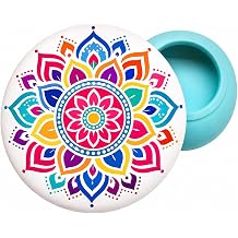 Mandala Stone Silicone Molds, Rock Painting Mandala Art Silicone Mold, Makes Smooth Round Stones, Mandala Dotting Art molds Rock Painting Mold 5.5 inch 1 Mold