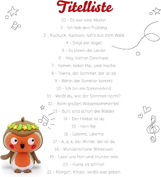 tonies Hearing Figures for Toniebox Favourite Children's Songs - Season Songs Children's Songs from 3 Years Playing Time Approx. 54 Minutes
