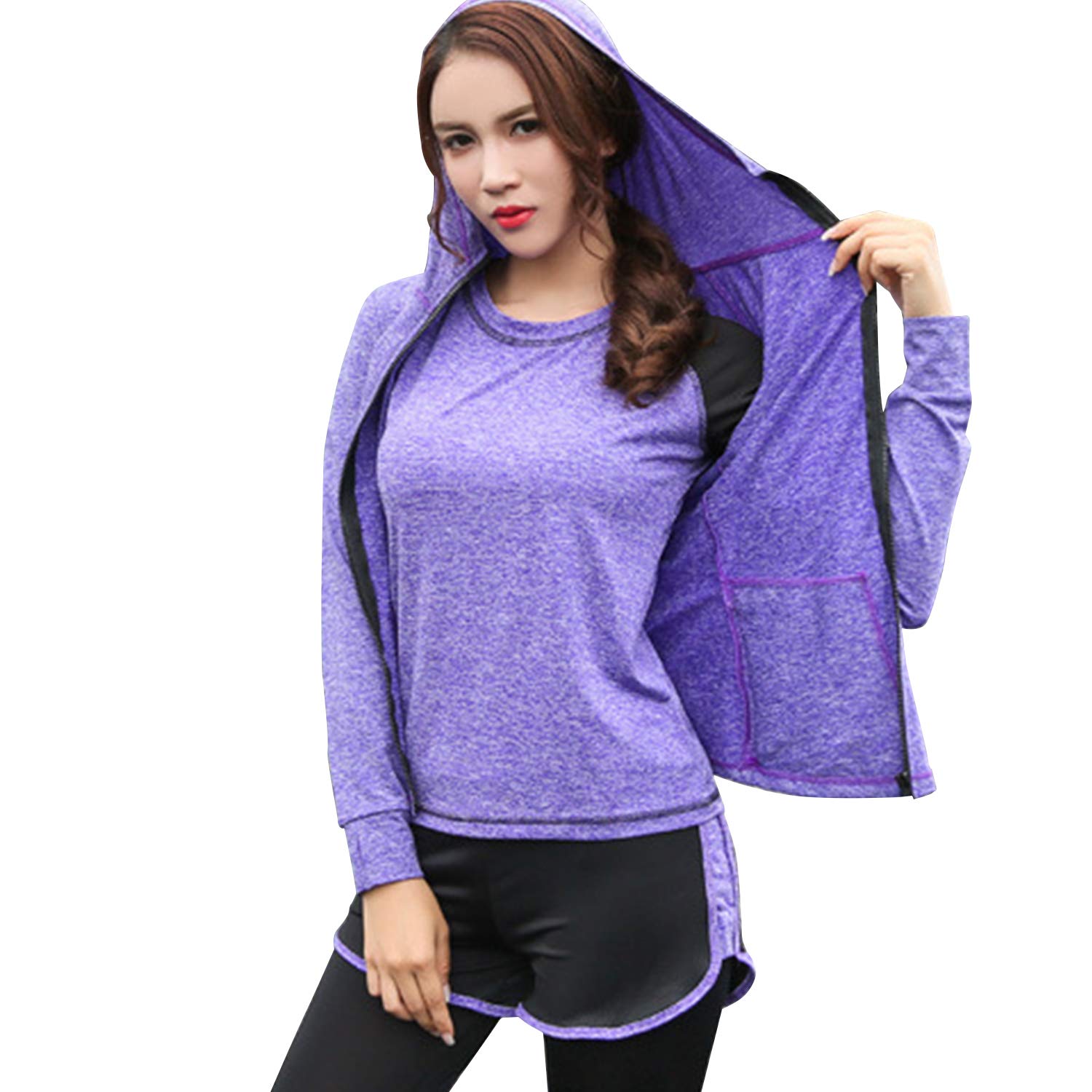 Jogginganzug Damen Trainingsanzug Sets Yoga Kleidung Anzug 5er-Set Sportbekleidung Laufbekleidung Gym Fitness Workout Kleidung Sportswear
