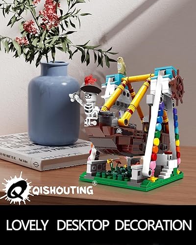 Miniatura 3 de Juego de construcción de barco pirata, 502 piezas, bonitos bloques de construcción para adultos, idea de regalo de cumpleaños para adolescentes y