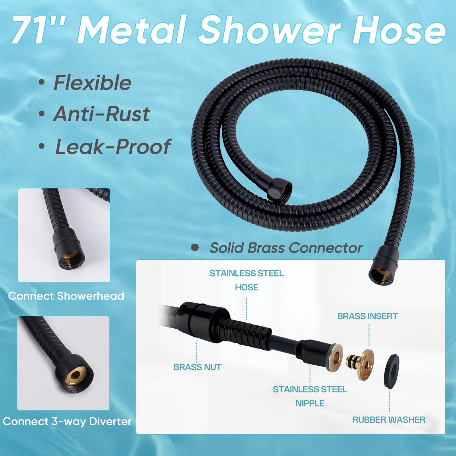 8 Dual 20 Stage Filtered Shower Head with Handheld 6 Spray Settings Handheld Shower Head High Pressure Rainfall — view 5