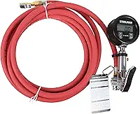 Steelman Inflador De Pneus Digital Com Manômetro, Mangueira Pneumática Flexível De 4,5 Metros (15 Pés), 0-150 Psi, Capa Protetora.