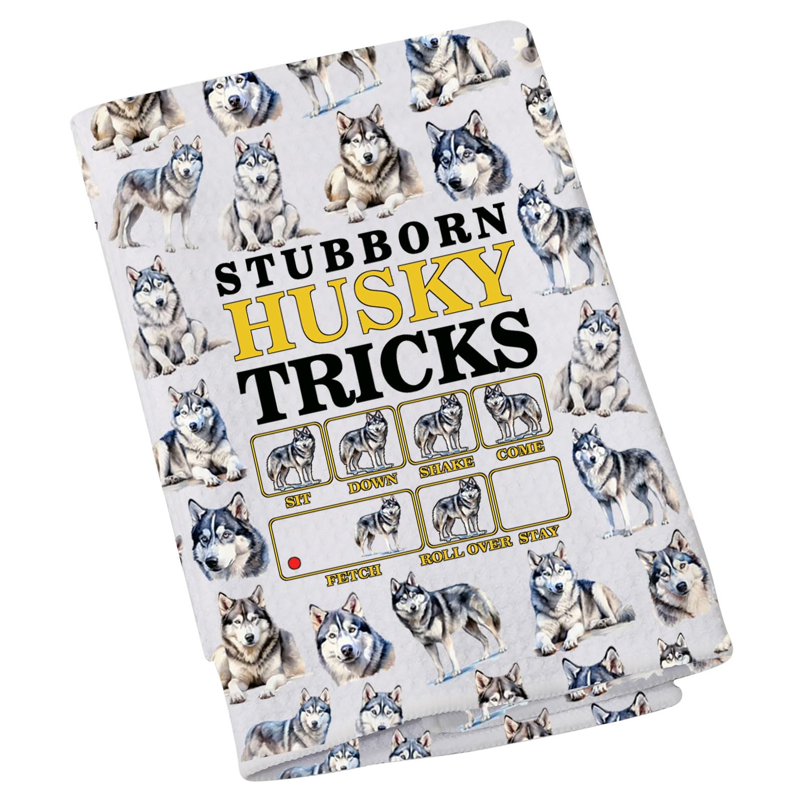 Torchon de cuisine husky sibérien pour décorer une table conviviale