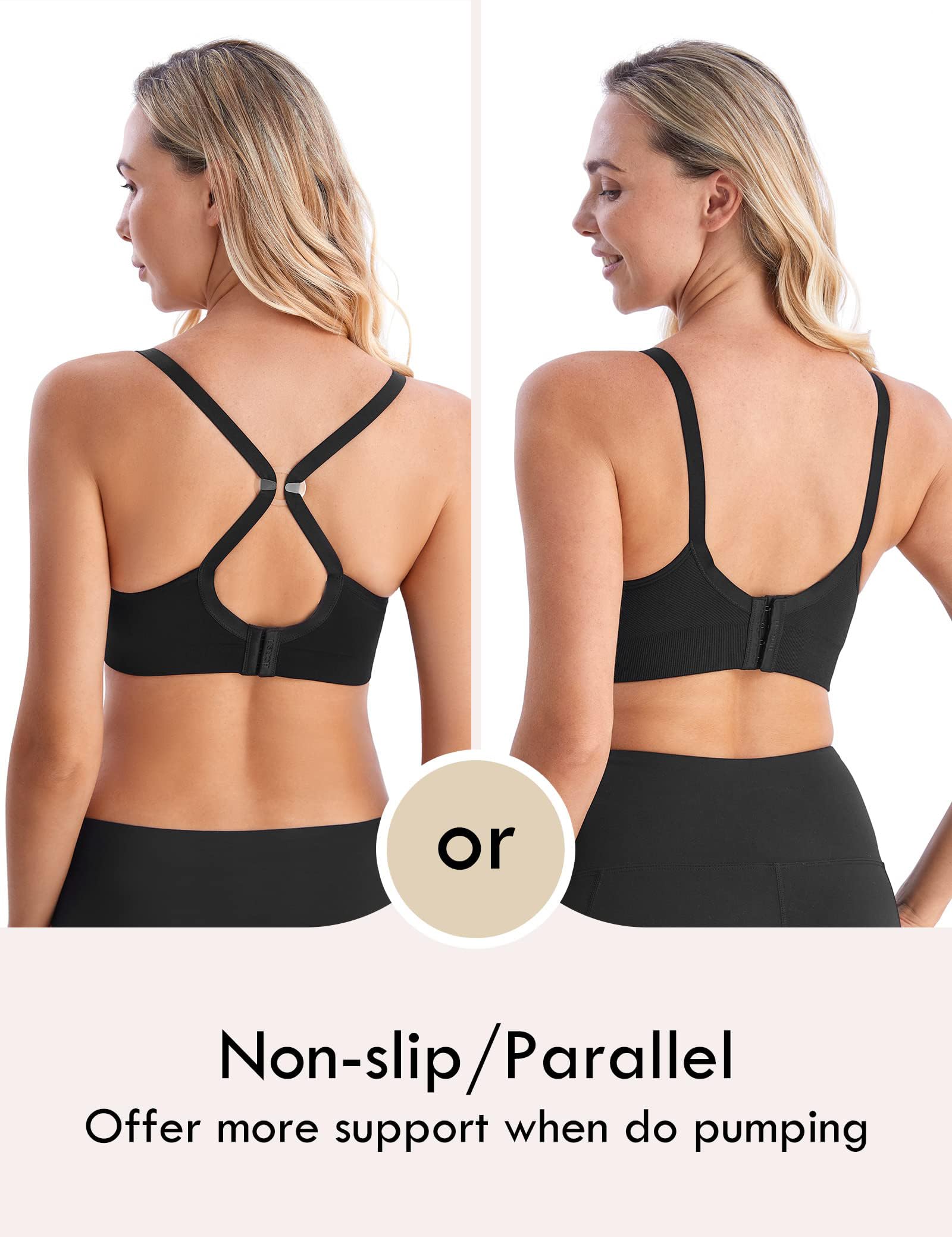 HOFISH Confezione da 3 reggiseni premaman per allattamento al seno da donna, senza cuciture, senza fili, per tutti i giorni per l'allattamento al seno e la gravidanza bralette
