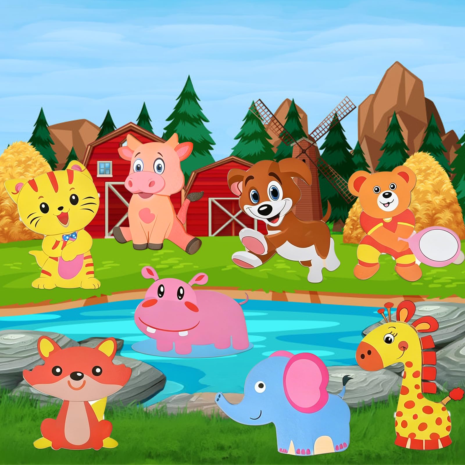 GOLDGE Puzzle 1 2 3 4 5 Años Juguetes Niños 16 Pcs, Brinquedos Bebe, Juegos Educativos Conocer Animales, Rompecabezas Juegos Niños como Regalo Niña y Niño, Juguetes Educativos Infantiles Preescola