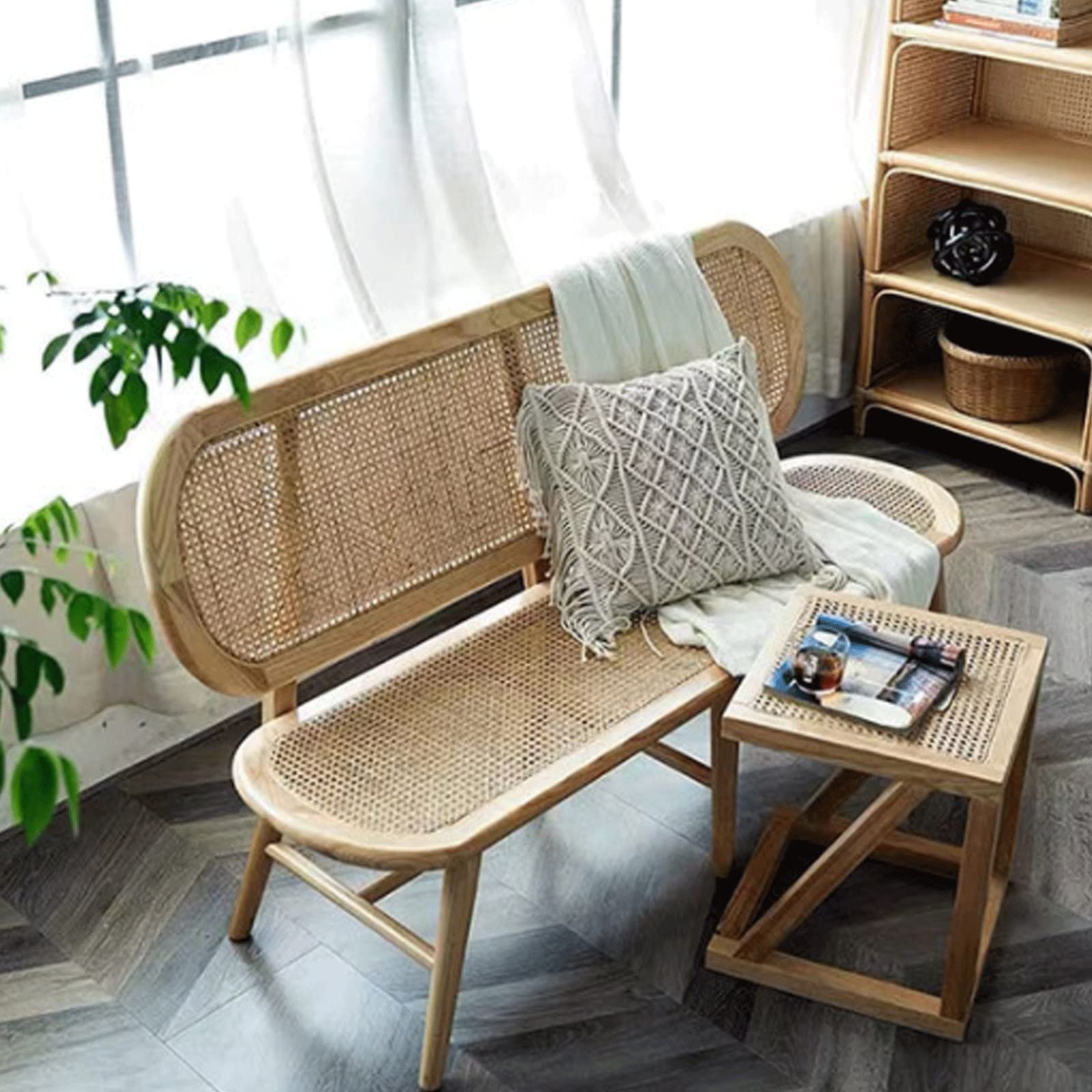 Rattan Rotolo Vimini da Intrecciare Rattan Naturale, Materiale per Lavori di Intreccio Riparazioni Mobili Canne per Cesti, Fai da Te, Rotolo Cesti Bastoncini Bastoncini Profumati per Ambienti ( Color