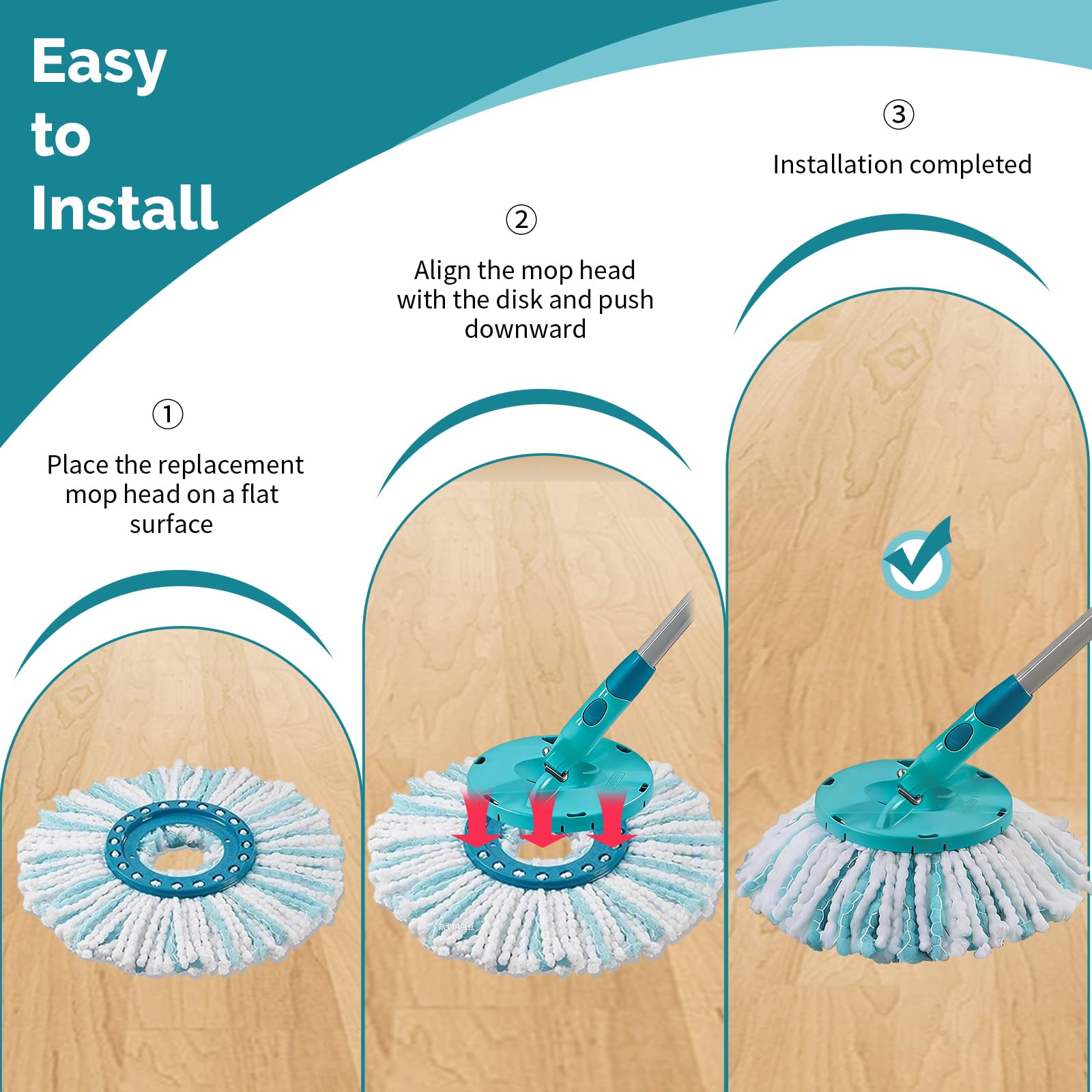 Têtes De Rechange Leifheit Clean Twist Disc Mop Micro Set - 4 Pièces