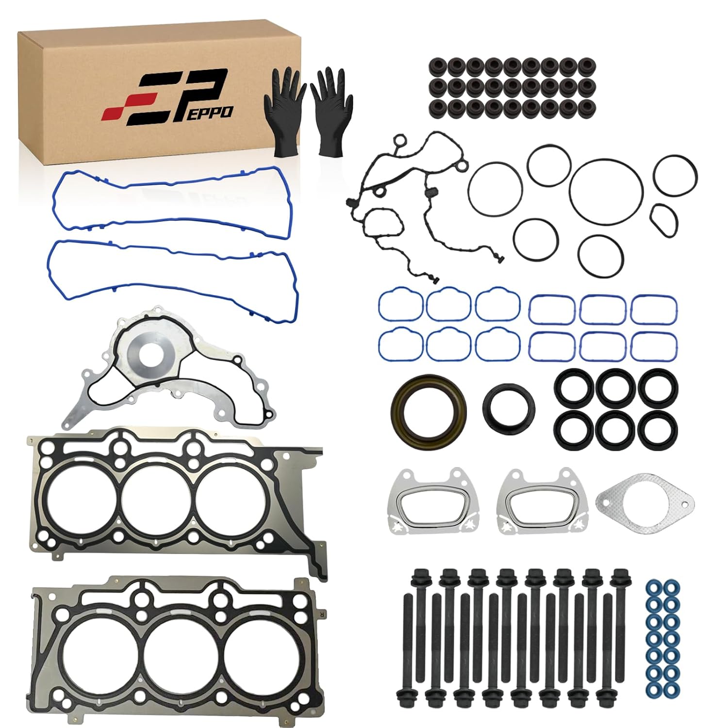 Head Gasket and Camshaft Kit 12629512, 12698945,12619820, HS26749PT for Chevy 6.2L 2014-2020, for GMC 2014-2020, for Cadillac 2015-2020, Includes 8 AFM Lifters 8 LS7 Lifters Head Gasket Kit Bolts