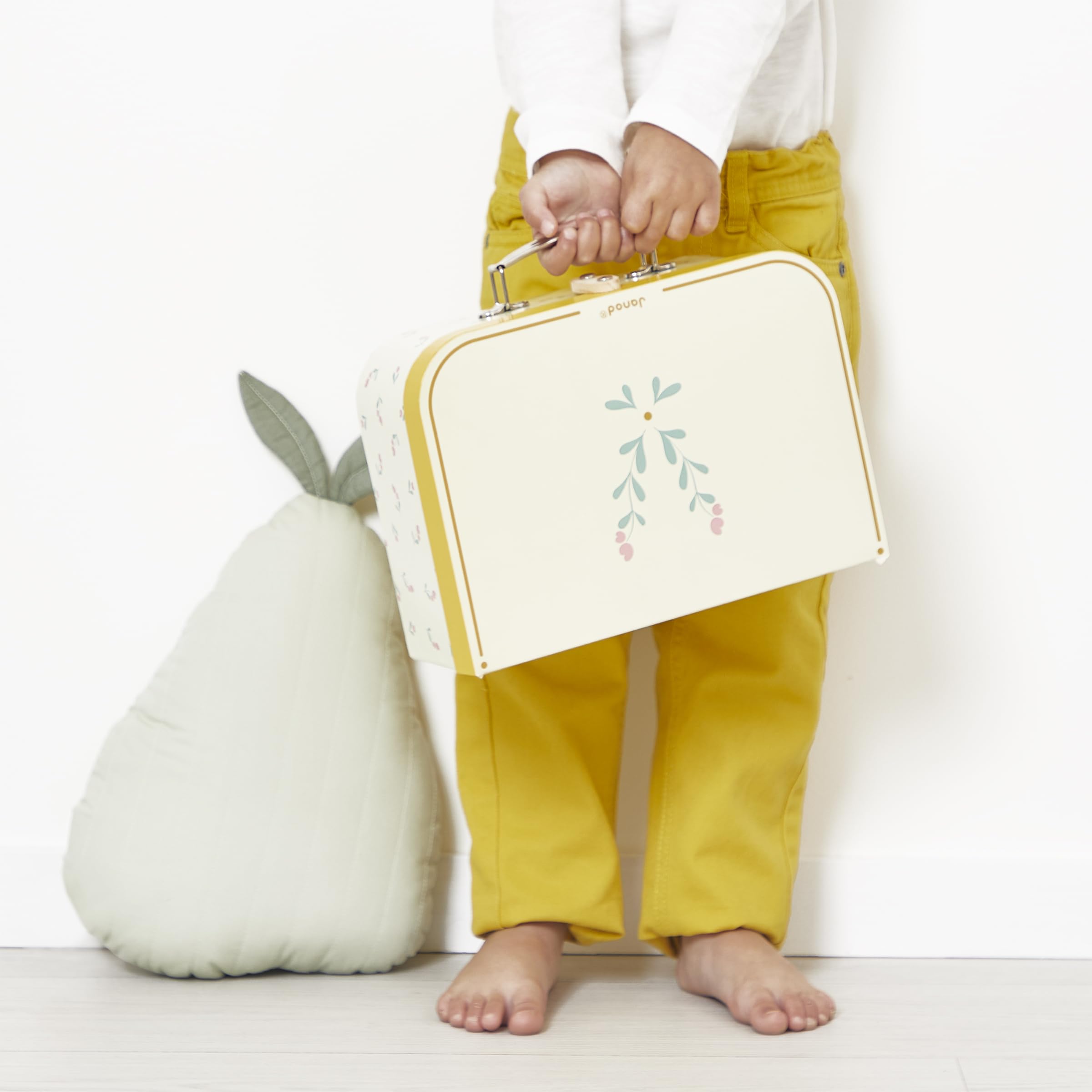 Janod Juego de Comedor de Madera - Kit de Picnic Infantil - para 4 Personas - 25 Piezas - Juego de Cartón - óptimo Accesorios de Cocina Infantil - Desarrolla la Imaginación - A Partir de 3 años